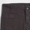 Pantalones largos y ajustados de sarga de talle bajo
