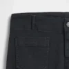 Pantalones largos y ajustados de sarga de talle bajo