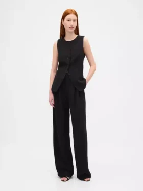 Pantalones plisados de talle alto 365