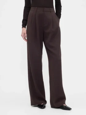 Pantalones plisados de talle alto 365