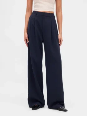 Pantalones plisados de talle alto 365