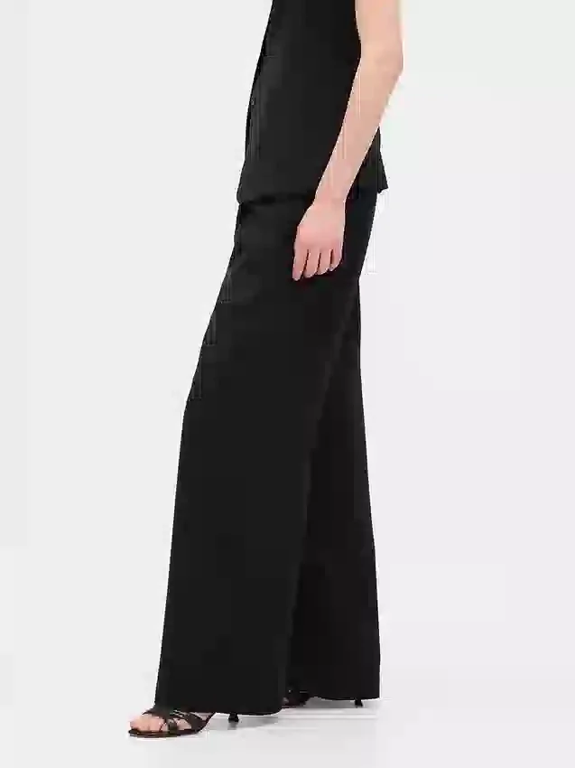 Pantalones plisados de talle alto 365