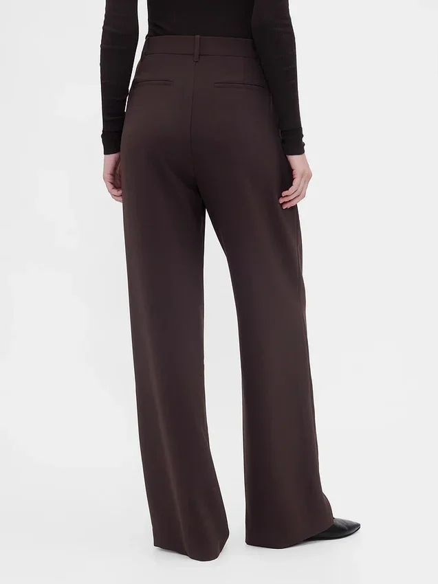 Pantalones plisados de talle alto 365