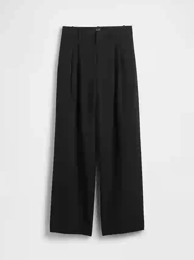 Pantalones plisados de talle alto 365