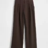 Pantalones plisados de talle alto 365