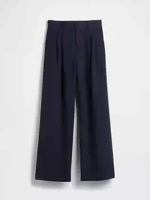 Pantalones plisados de talle alto 365