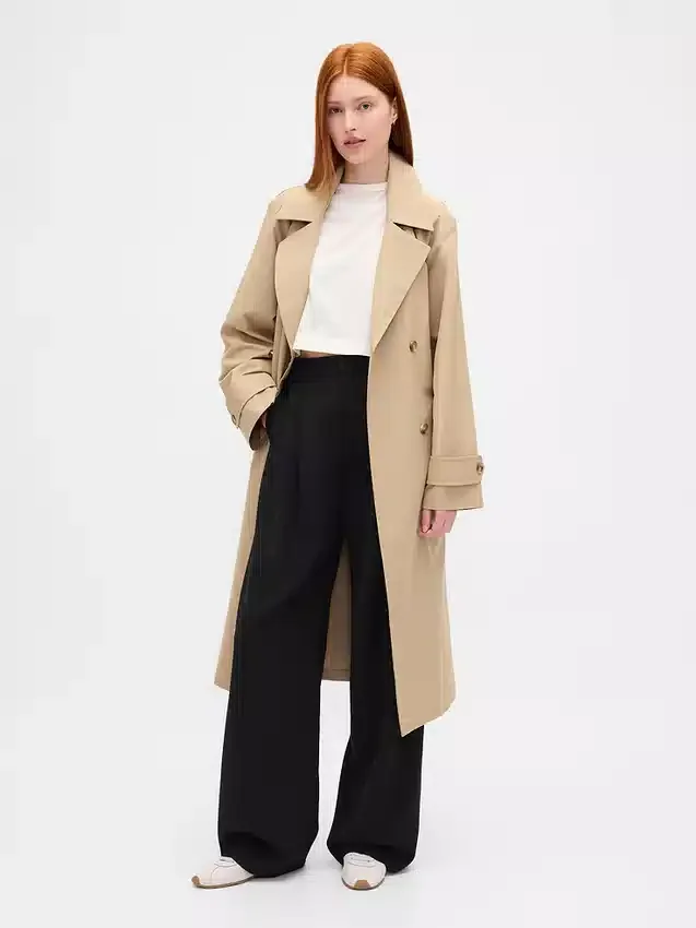 Pantalones plisados de talle alto 365