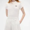Pantalones plisados de talle alto con corte en arco de GAP × Victoria Beckham