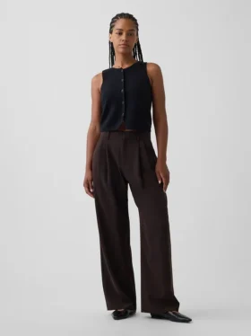 Pantalones plisados de talle alto Curvy 365