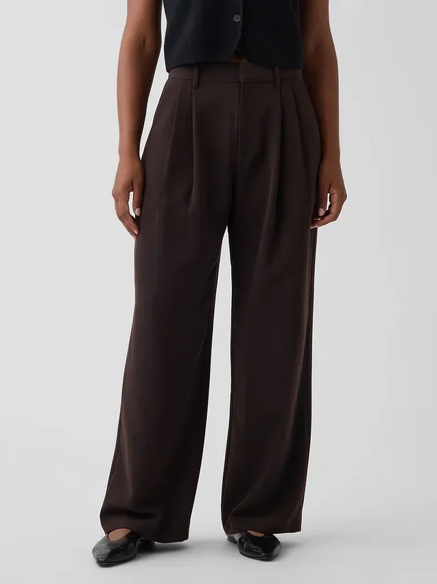 Pantalones plisados de talle alto Curvy 365