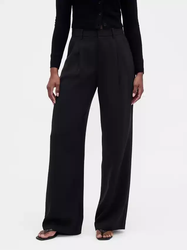 Pantalones plisados de talle alto Curvy 365
