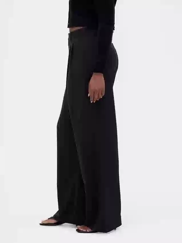 Pantalones plisados de talle alto Curvy 365