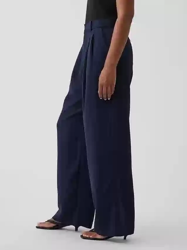 Pantalones plisados de talle alto Curvy 365