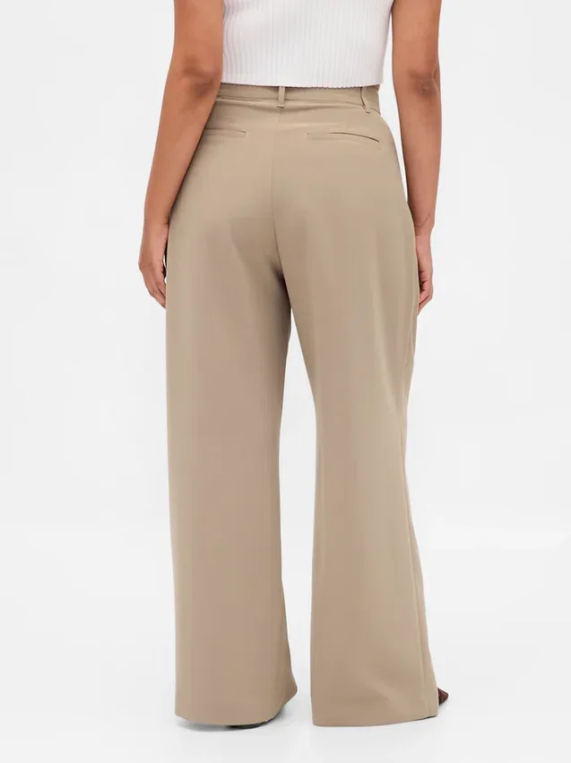 Pantalones plisados de talle alto Curvy 365