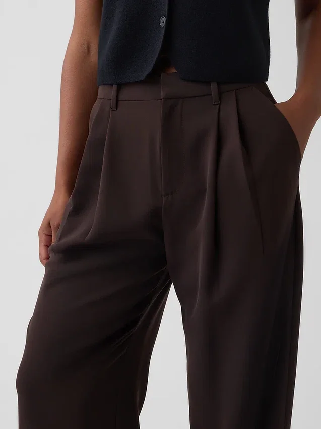 Pantalones plisados de talle alto Curvy 365
