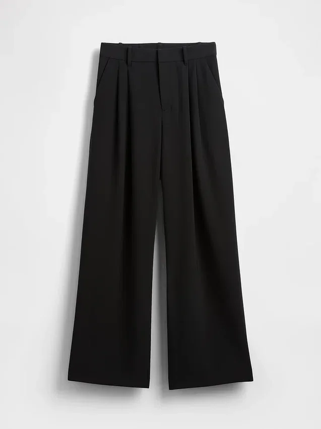Pantalones plisados de talle alto Curvy 365