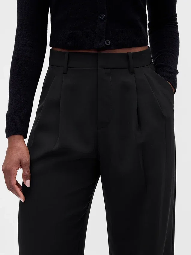 Pantalones plisados de talle alto Curvy 365