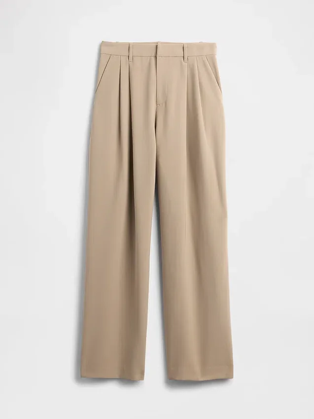 Pantalones plisados de talle alto Curvy 365