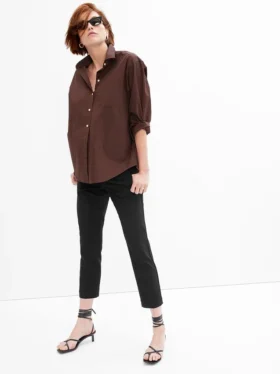 Pantalones premamá ajustados con panel completo