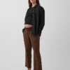 Pantalones premamá de gasa de algodón con panel completo