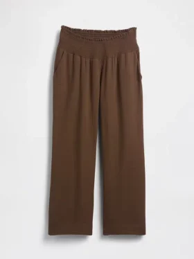 Pantalones premamá de gasa de algodón con panel completo
