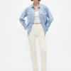 Pantalones rectos ajustados de pana de talle alto estilo años 90
