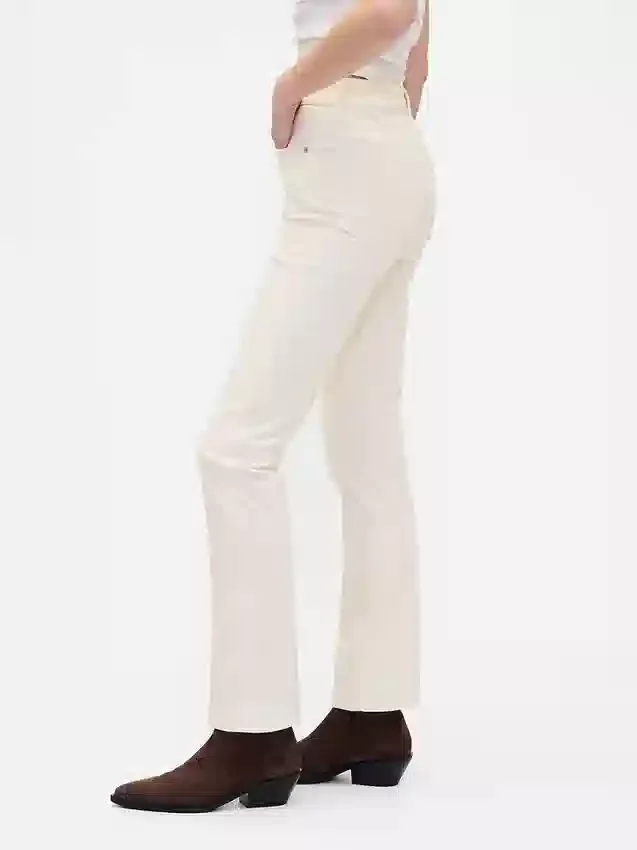 Pantalones rectos ajustados de pana de talle alto estilo años 90