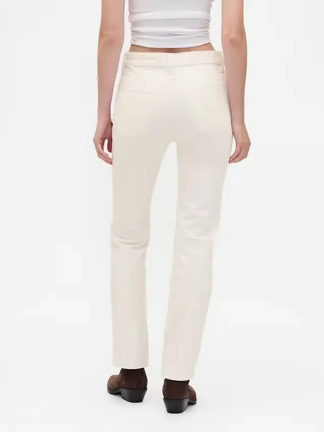 Pantalones rectos ajustados de pana de talle alto estilo años 90