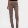 Pantalones rectos ajustados de pana de talle bajo estilo de los 90
