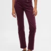Pantalones rectos ajustados de pana de talle bajo estilo de los 90