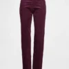 Pantalones rectos ajustados de pana de talle bajo estilo de los 90