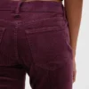 Pantalones rectos ajustados de pana de talle bajo estilo de los 90