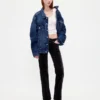 Pantalones rectos ajustados de terciopelo de talle bajo estilo de los 90