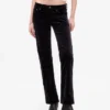Pantalones rectos ajustados de terciopelo de talle bajo estilo de los 90
