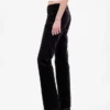 Pantalones rectos ajustados de terciopelo de talle bajo estilo de los 90