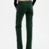 Pantalones rectos ajustados de terciopelo de talle bajo estilo de los 90