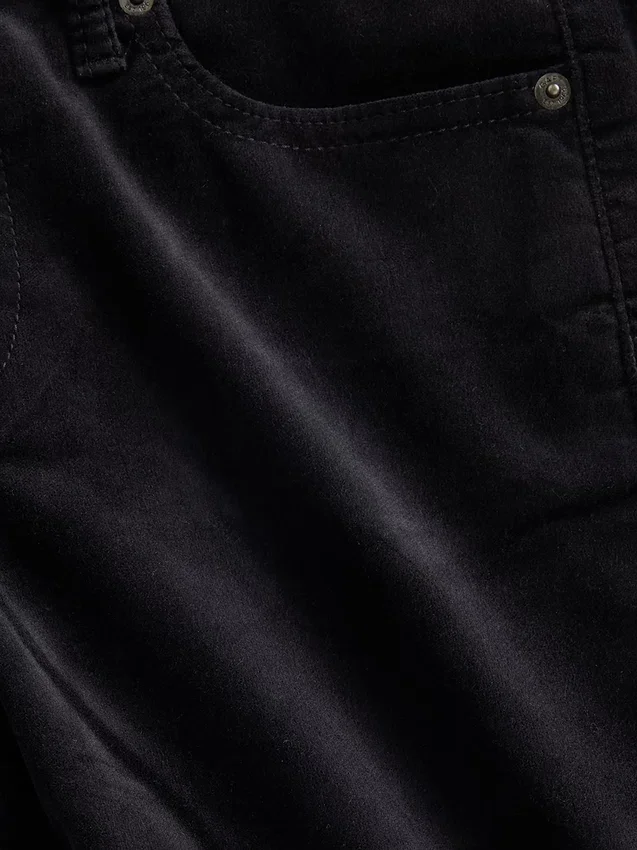 Pantalones rectos ajustados de terciopelo de talle bajo estilo de los 90