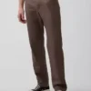 Pantalones rectos holgados de lino y algodón