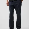 Pantalones rectos holgados de lino y algodón