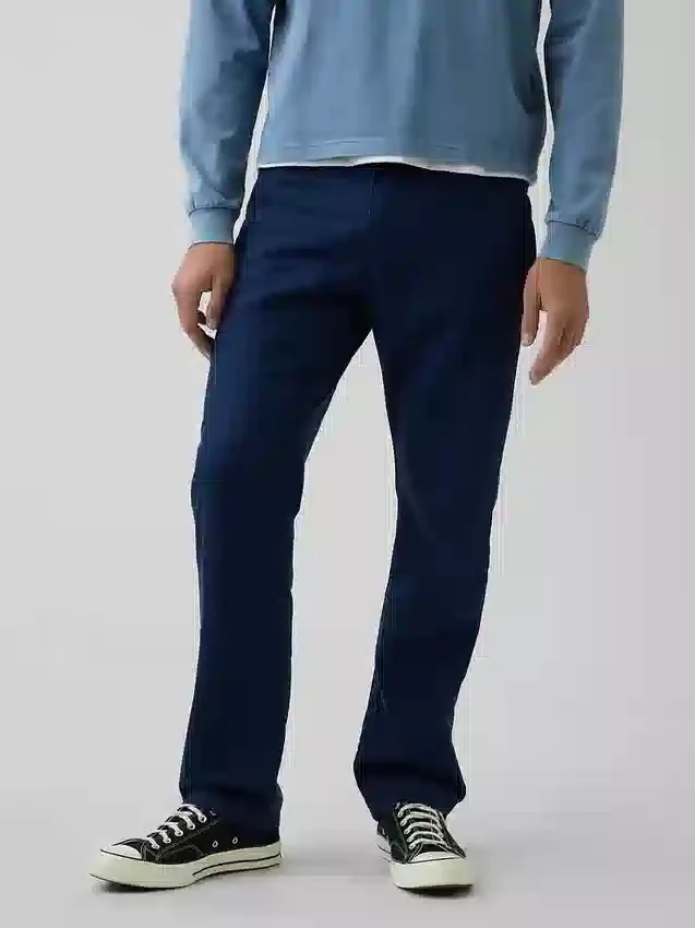 Pantalones rectos holgados de lino y algodón