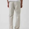 Pantalones rectos holgados de lino y algodón