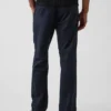 Pantalones rectos holgados de lino y algodón