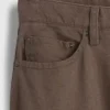 Pantalones rectos holgados de lino y algodón