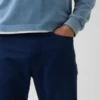 Pantalones rectos holgados de lino y algodón