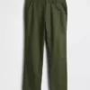 Pantalones rectos holgados de lino y algodón