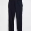 Pantalones rectos holgados de lino y algodón