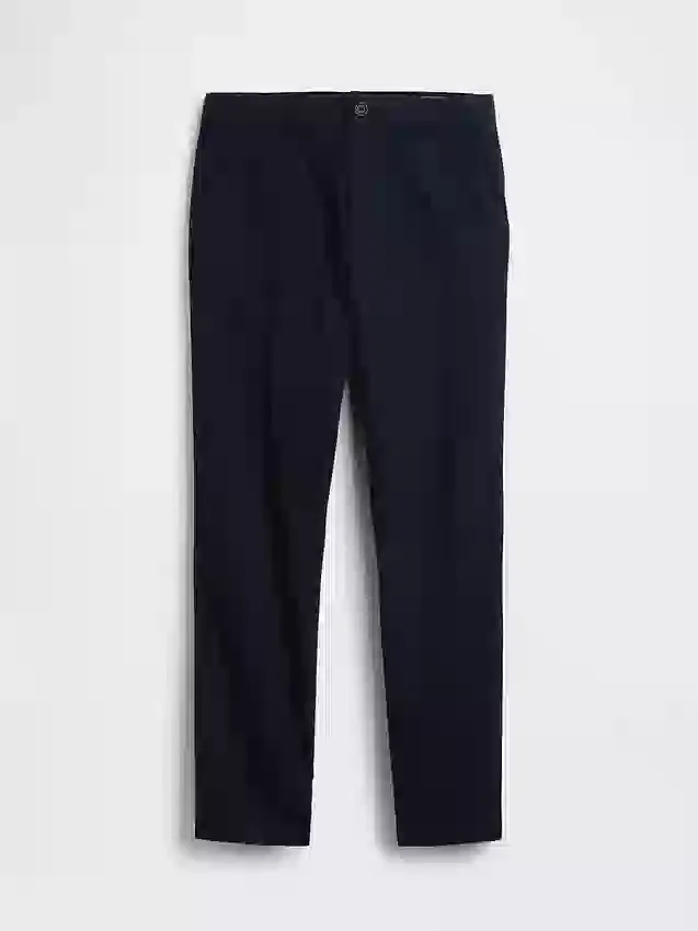Pantalones rectos holgados de lino y algodón