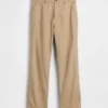 Pantalones rectos holgados de lino y algodón