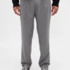 Pantalones rectos holgados de mezcla de lana