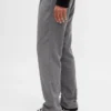 Pantalones rectos holgados de mezcla de lana